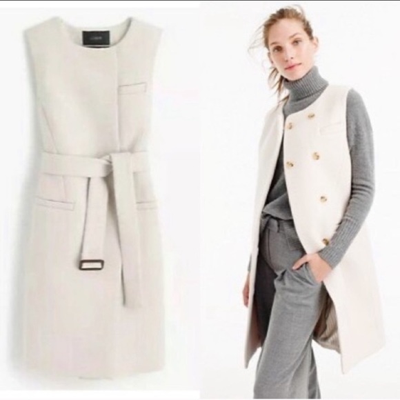 J. Crew Jackets & Blazers - J.Crew Sleeveless Belted Coat “gullet”!